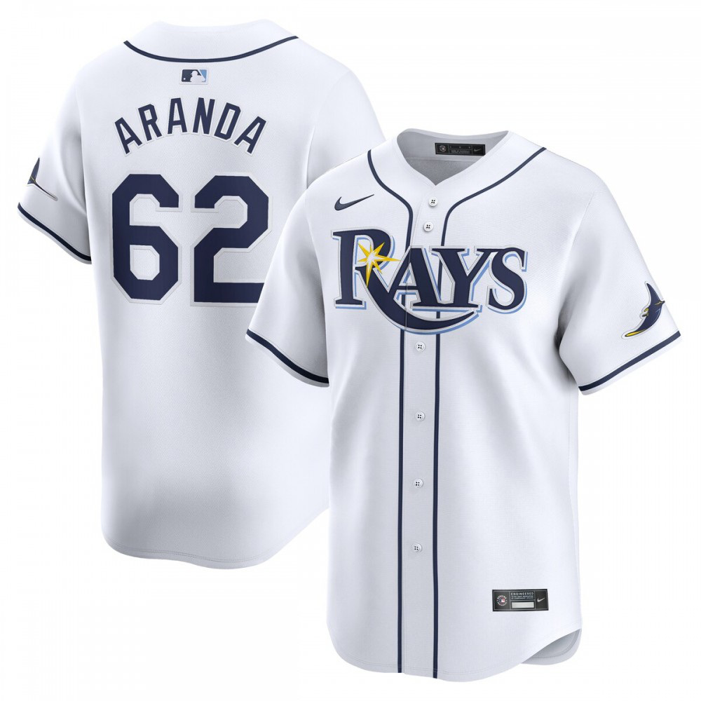 Jonathan Aranda Tampa Bay Rays Home Limited Player Jersey - White-Pro Kit Vault | Brand New 26/27 Sports Jerseys